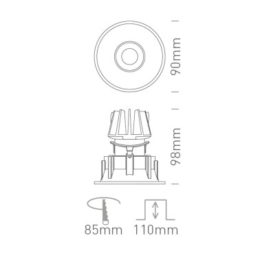 ONE LIGHT Empotrable Led Blanco