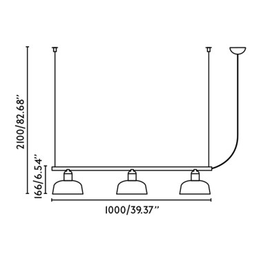 FARO TATAWIN Lineal M Colgante Blanco