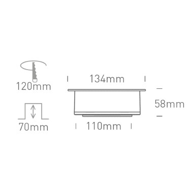 ONE LIGHT Empotrable Zoom 28W Blanco