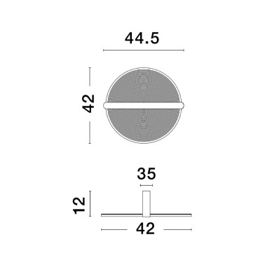 NOVA LUCE NOAH 445 Plafón Marrón