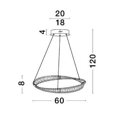 NOVA LUCE AURELIA 600 Colgante Oro