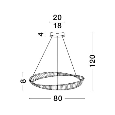 NOVA LUCE AURELIA 800 Colgante Oro