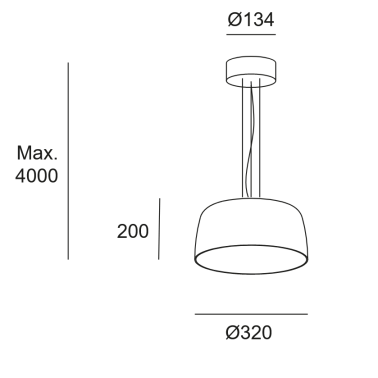 LEDSC4 LEVELS 1 Body 320 Colgante Verde