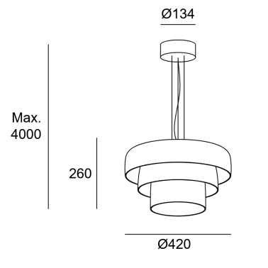 LEDSC4 LEVELS 3 Bodies Colgante Fumé
