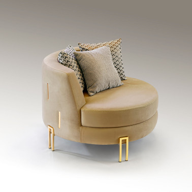 SCHULLER VIENA Sillón Beige-Oro