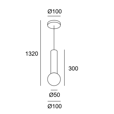 LEDSC4 MIST Colgante Negro