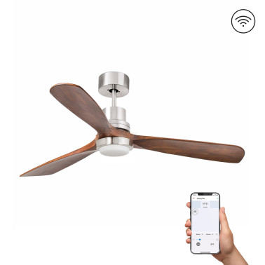 FARO LANTAU L DC LED SMART Ventilador Níquel-Nogal