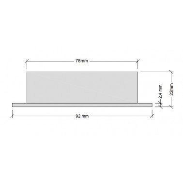 LIGHTED Empotrable Basculante Cuadrado Blanco