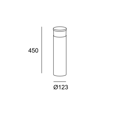 LEDSC4 DAN 450 Baliza Gris Oscuro