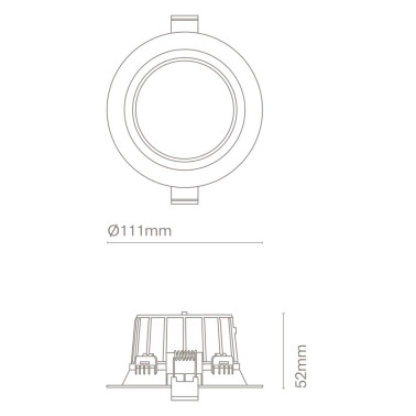 NEXIA HOL S Downlight Negro