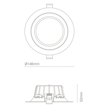 NEXIA HOL M Downlight Negro