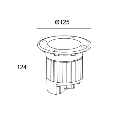 LEDSC4 KAY 125 Empotrable Acero Inoxidable