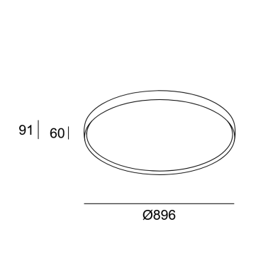 LEDSC4 LUNO Slim Surface Large Negro