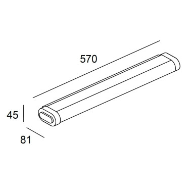 LEDSC4 Toi Led Medium Aplique Negro