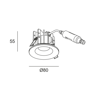 LEDSC4 DAKO Fixed 80 Empotrable