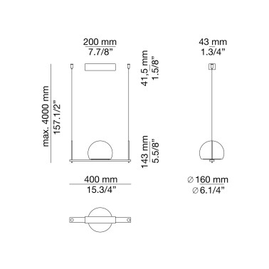 ESTILUZ CIRC T-3714S Colgante Oro