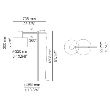 ESTILUZ CYLS P-3908P Lámpara de Pie Negro