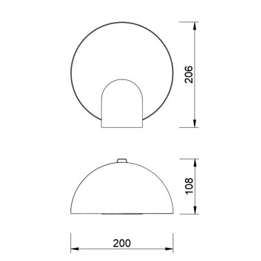 MANTRA OCULO Sobremesa Negro 5W