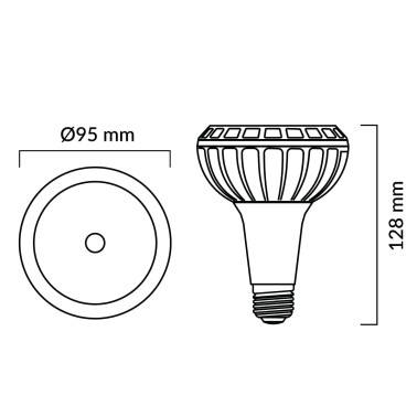 ATMOSS Bombilla PAR30 IP65 20W 3200K Blanco