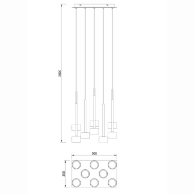 MANTRA TONIC 8L Colgante Multicolor