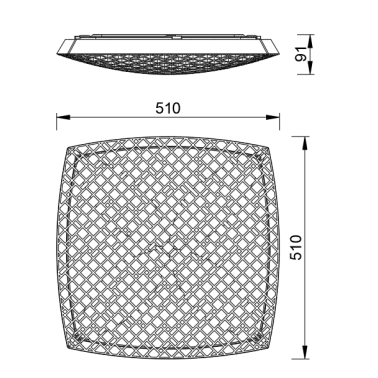 MANTRA URBAN Plafón Blanco 80W