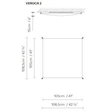 B.LUX VEROCA 2 LED Plafón Textil 2700K