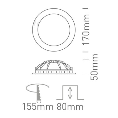 ONE LIGHT Downlight Blanco 16W 3000K