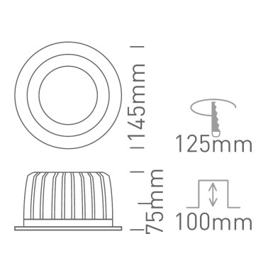 ONE LIGHT Empotrable 15W 3000K