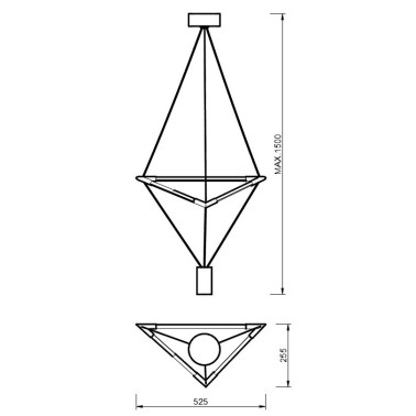 MANTRA ELECTRA Colgante Cromo 21W