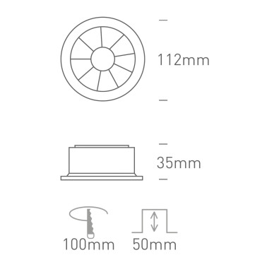 ONE LIGHT Empotrable Blanco 12W