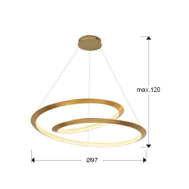 SCHULLER ETERNITY 970 Colgante Pan de Oro Dimable