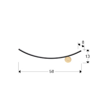 SCHULLER SMILE Aplique Negro-Oro