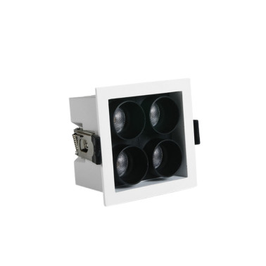 ONE LIGHT Empotrable 4L Cuadrado Blanco-Negro