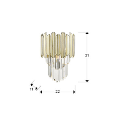 SCHULLER TIARA Aplique Cromo-Oro