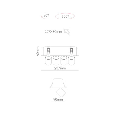 BENEITO FAURE Mini Oxo Square 4 Blanco