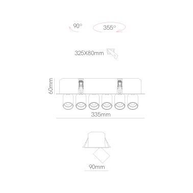 BENEITO FAURE Mini Oxo Square 6 Blanco