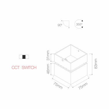 BENEITO FAURE MINI RUBYC Switch Foco Blanco