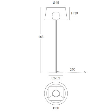 Ole by FM DRUM IP66 Pie de Cuerda