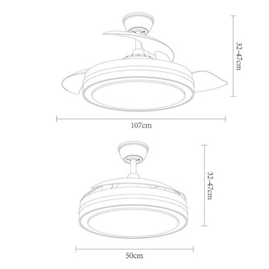 FABRILAMP ESPARTA 107CM Ventilador Blanco