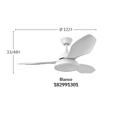 Ventilador Fabrilamp Blanco Datoo