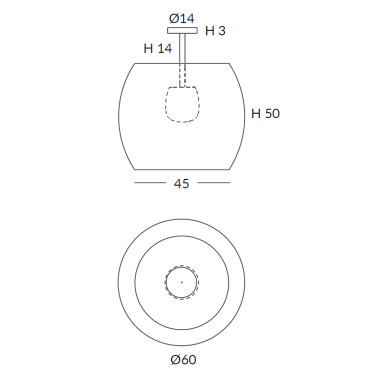 Ole by FM POMA IP66 Ø60 Plafón de Cuerda