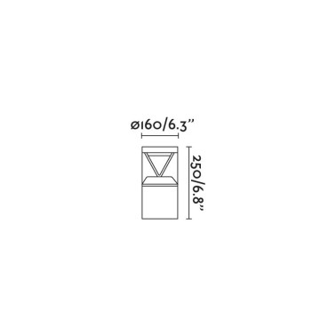 FARO RUSH 250 Lámpara sobremuro gris oscuro 4000K 180º CASAMBI