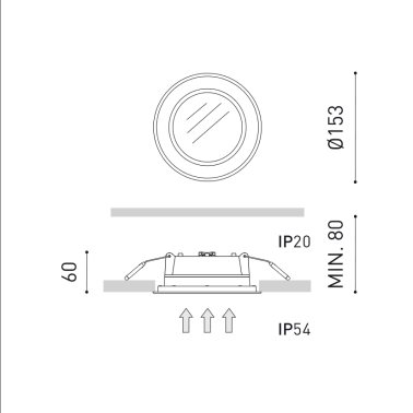 ARKOSLIGHT Drop Mini 2 IP54 3000K WT