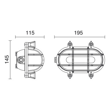 DOPO OTTONE OVAL Aplique Latón