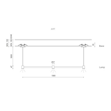 ARKOSLIGHT ART Colgante Blanco 3000K