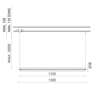 ARKOSLIGHT LOOP 1300 Colgante Negro