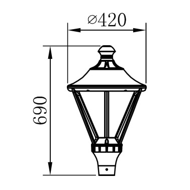 IBERLAMP INTI Cabezal de Farola