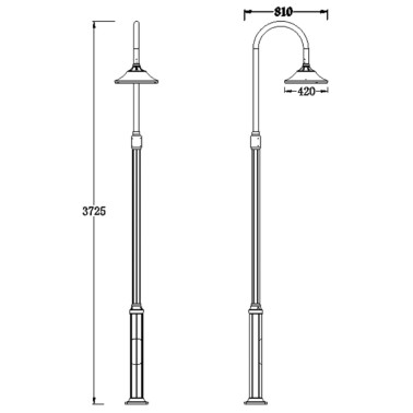 IBERLAMP KON Farola Antracita 3,7m