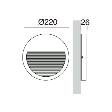 CRISTHER SLIM Round 220 Aplique Antracita 3000K