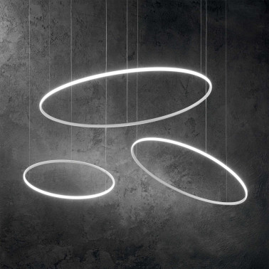 IDEAL LUX HULAHOOP 610 Colgante Blanco